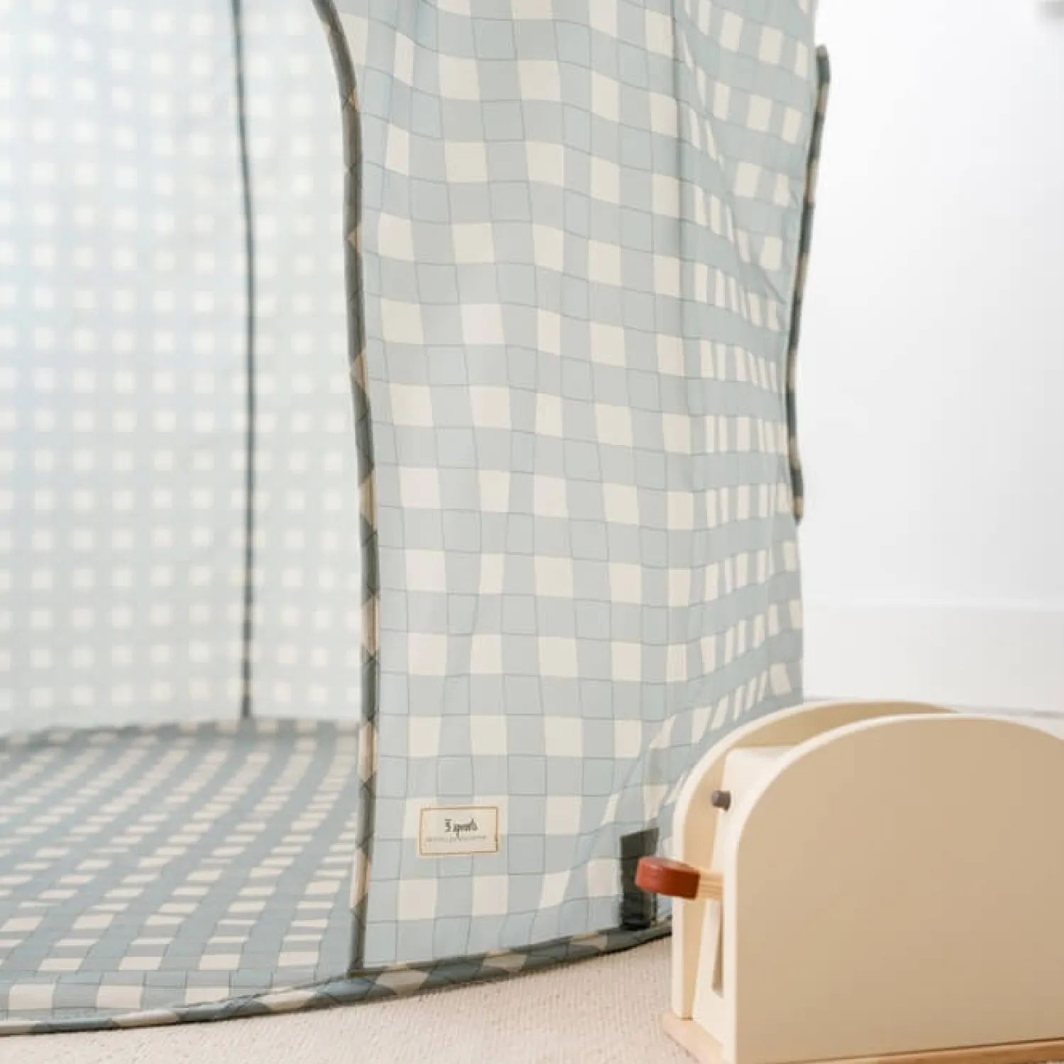 Dzieci 3 Sprouts Namiot dla Dzieci Recycled Gingham Blue