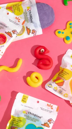 ChildGen Naturalna ciastolina do zabawy, 9 KOLORÓW, eko-pack 9 szt. Re-Fill Play Dough