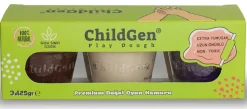 ChildGen Naturalna ciastolina w słoiczkach - zestaw TRIO: Fioletowy, Biały, Brązowy