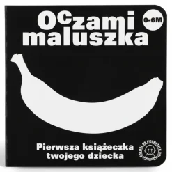 Wydawnictwo Tata Robi Książki Oczami Maluszka kontrastowa książeczka Banan