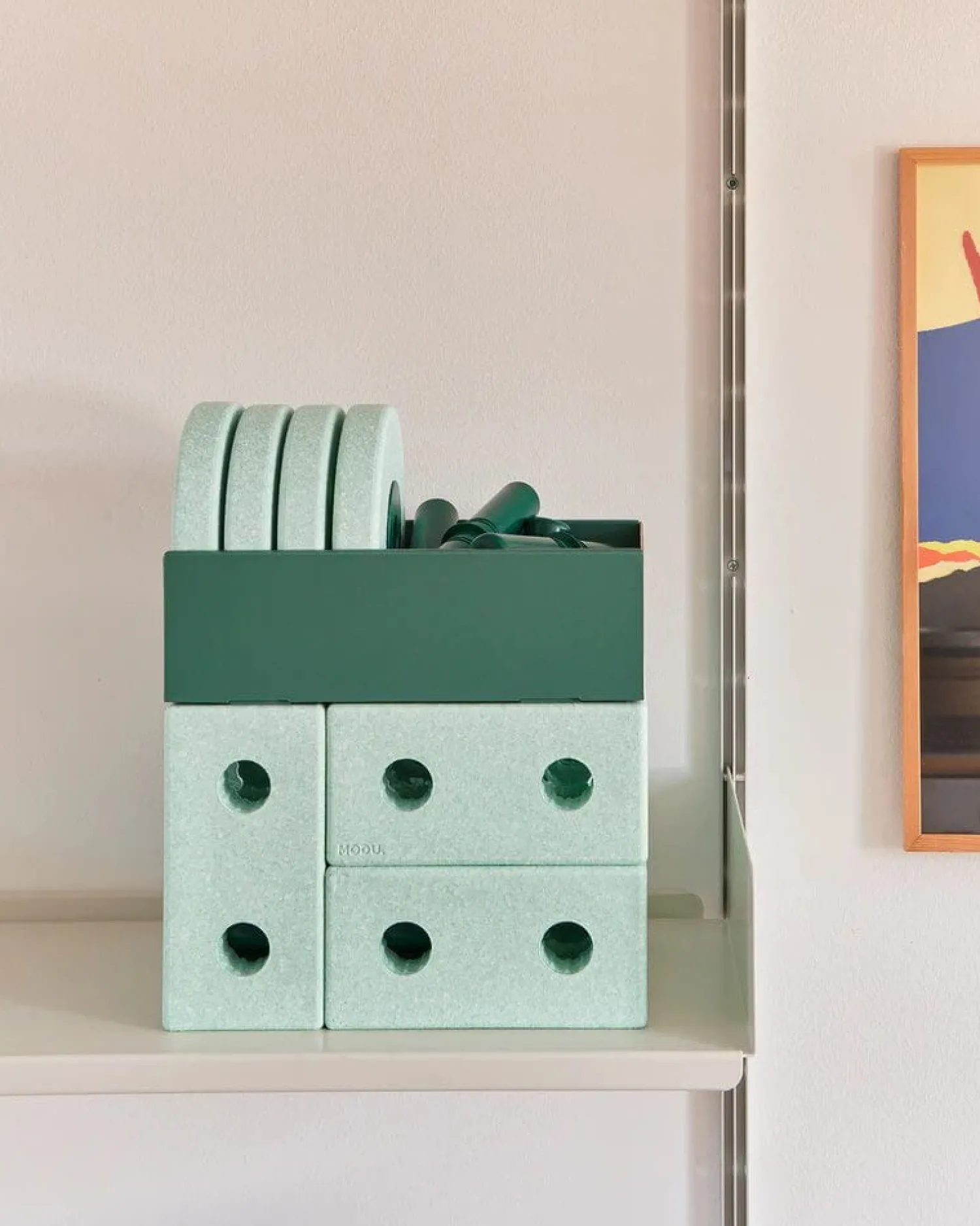 Dzieci MODU Pchacz 3w1 - Ocean Mint, Forest Green