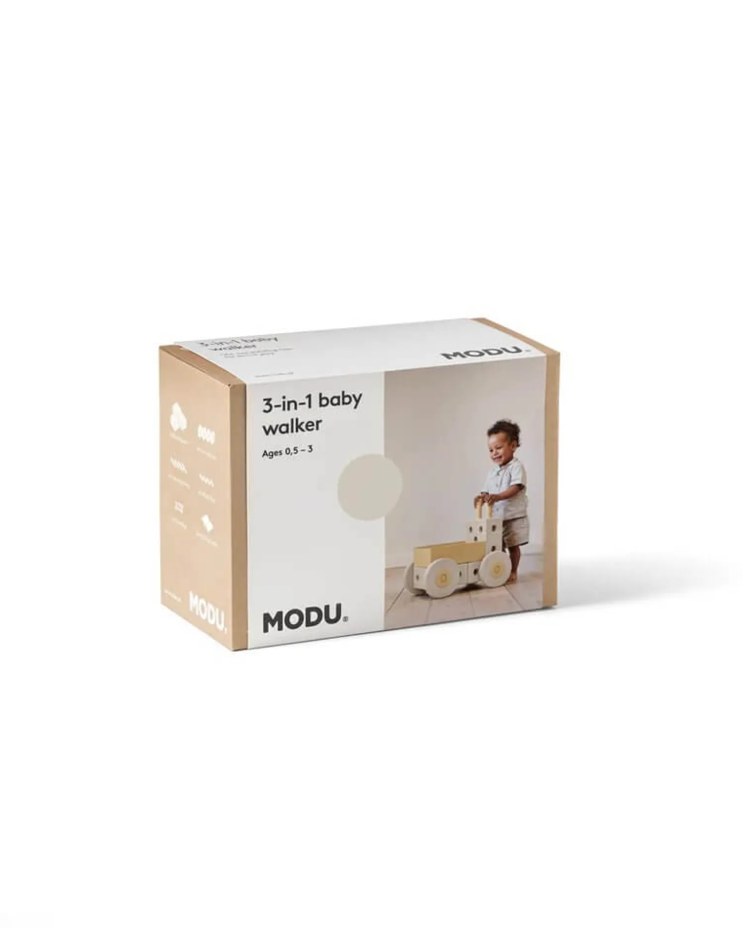 Dzieci MODU Pchacz 3w1 - Sand Grey, Honey Yellow