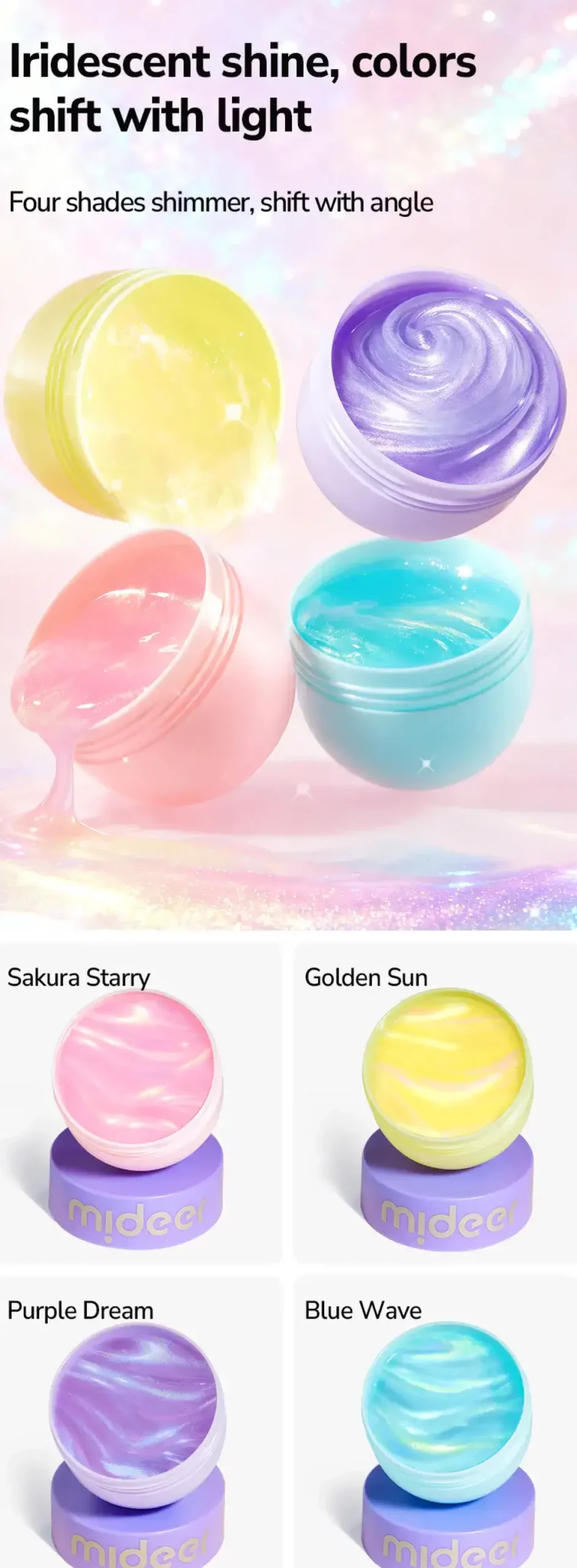Mideer Perłowa masa sensoryczna Pearly Putty - blue wave