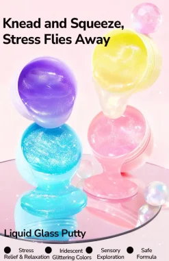 Mideer Perłowa masa sensoryczna Pearly Putty - blue wave