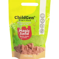 ChildGen Piasek kinetyczny, 100% NATURALNY SKŁAD - opakowanie re-fill uzupełniające 907g, kolor zielony