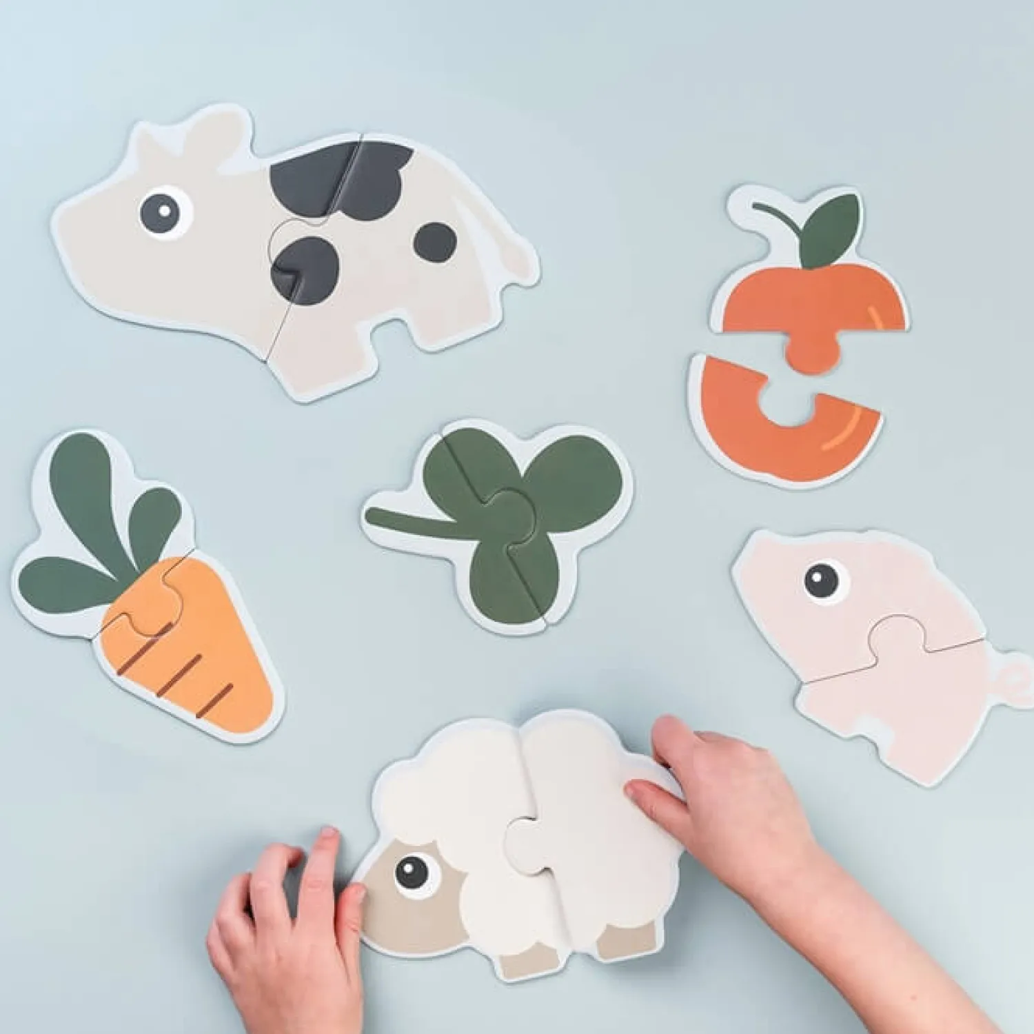 Done by Deer Pierwsze puzzle dwuelementowe Farma Tiny Farm