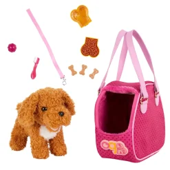 OurGeneration Piesek PUDEL w torebce – Hop in Dog Carrier