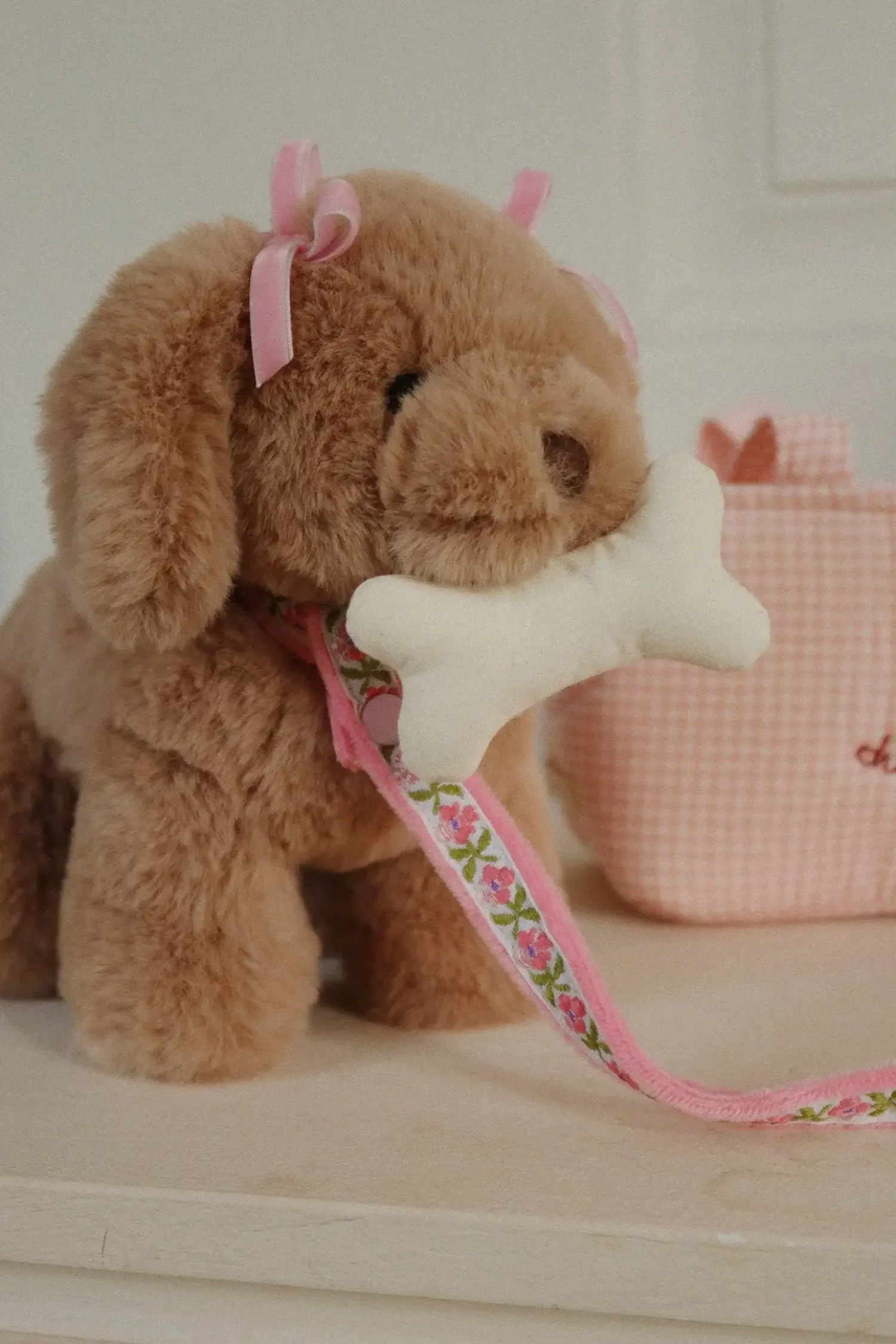 Konges slojd Piesek w torebce - pink check