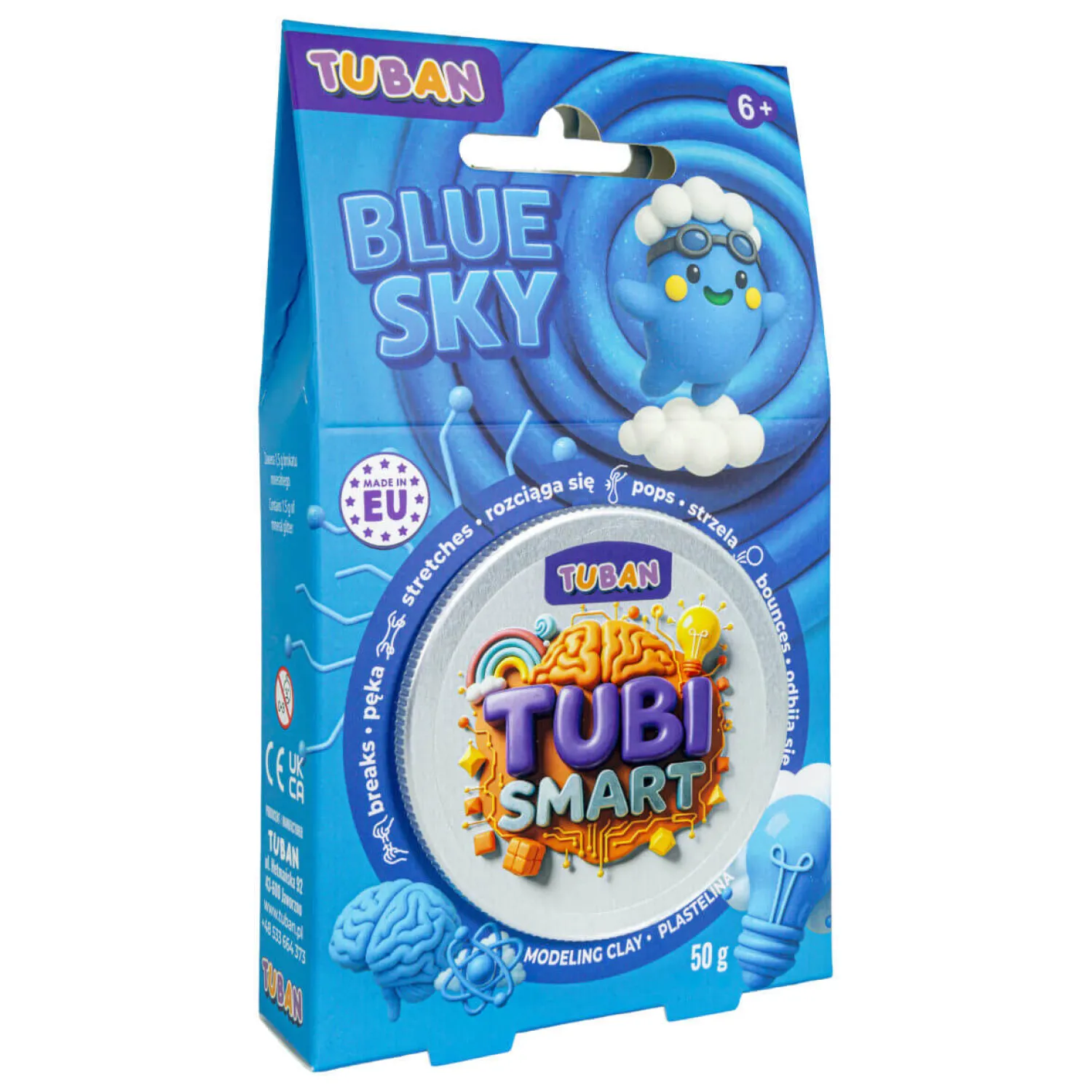 Tuban Plastelina Tubi Smart - BLUE SKY, 50g
