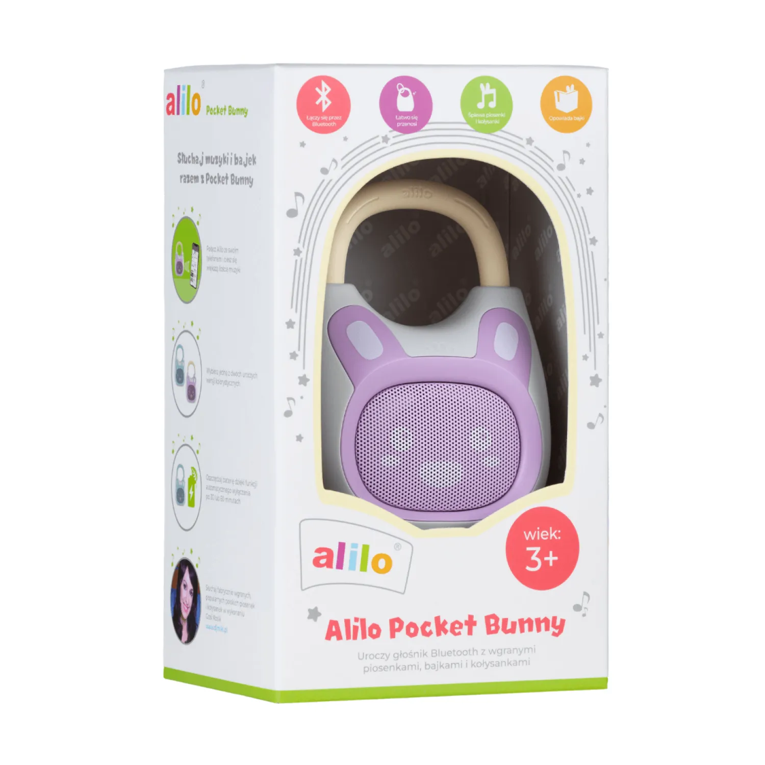 Alilo Pocket Bunny K1 - fioletowy + wanilia