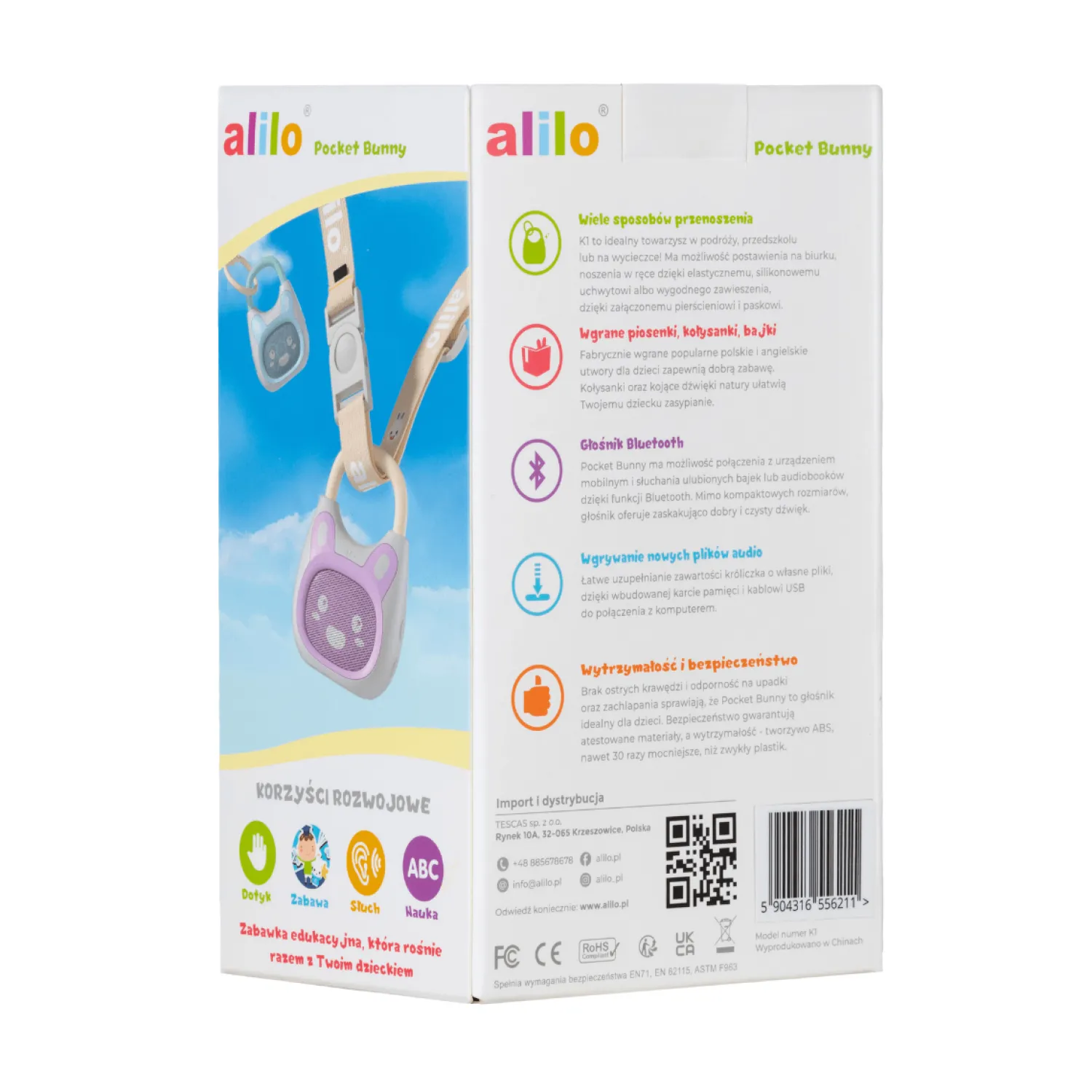 Alilo Pocket Bunny K1 - fioletowy + wanilia