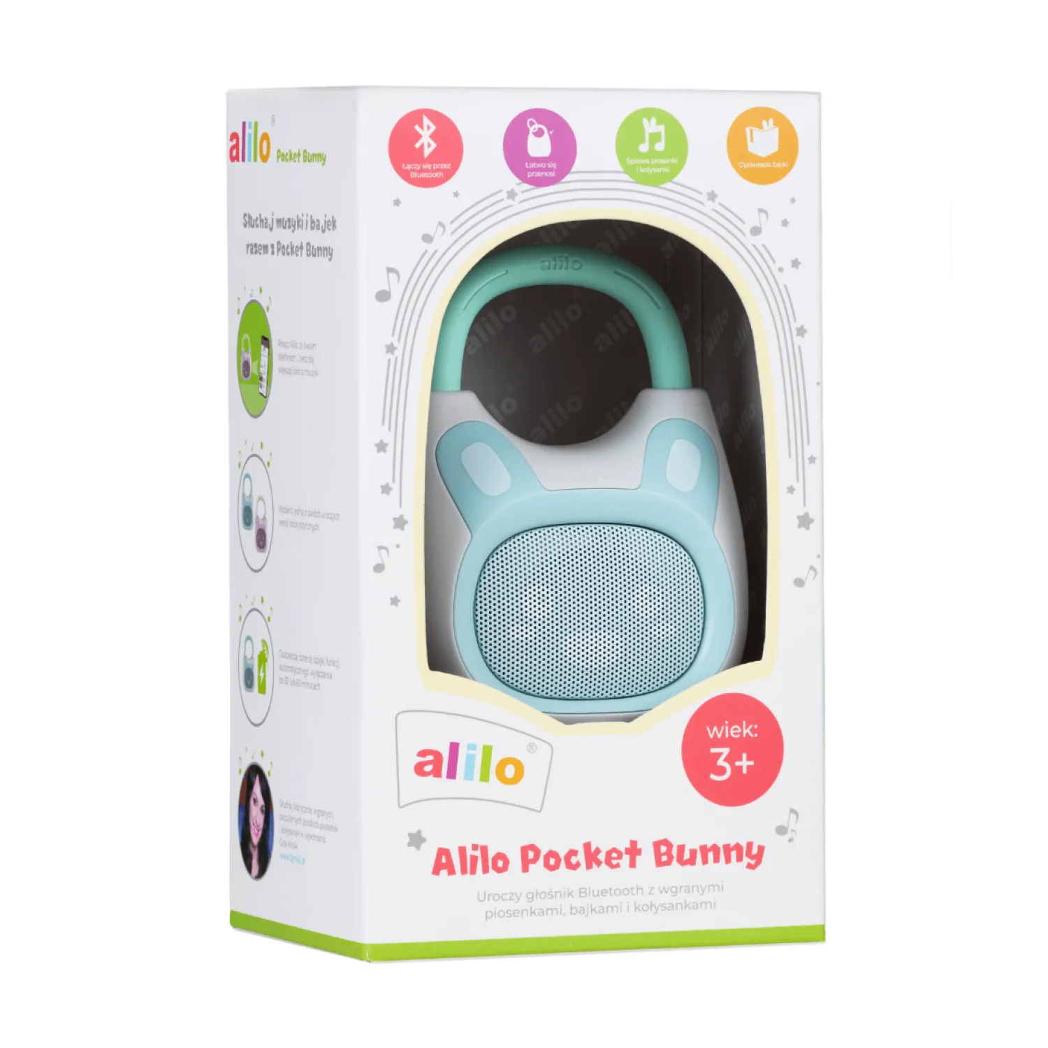 Alilo Pocket Bunny K1 - niebieski + mięta