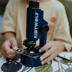 Kidywolf Przenośny mikroskop KIDYMICROSCOPE - granatowy