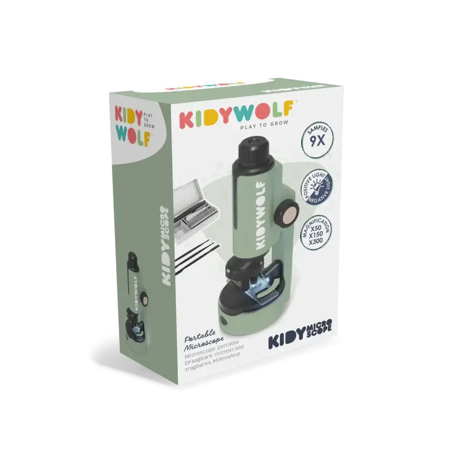 Kidywolf Przenośny mikroskop KIDYMICROSCOPE - zielony