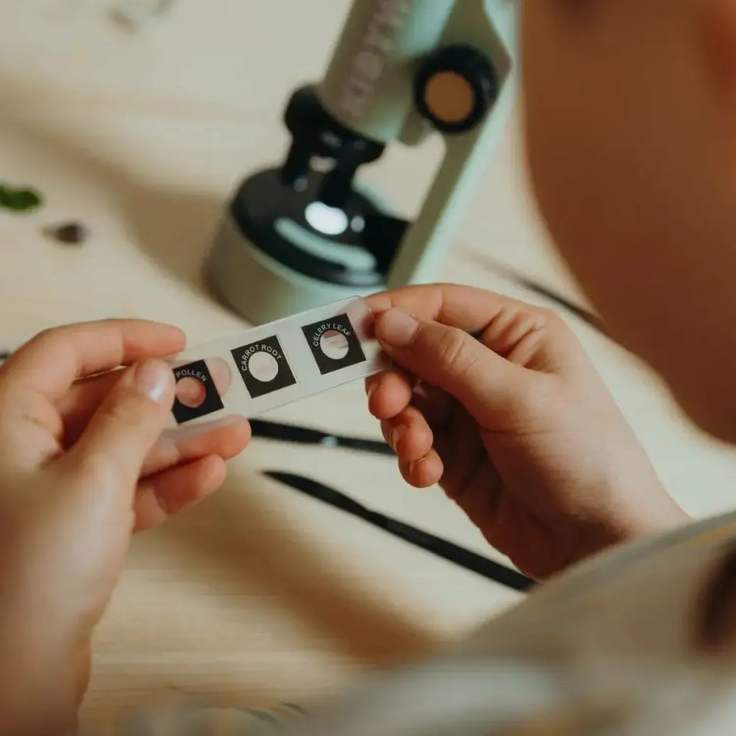Kidywolf Przenośny mikroskop KIDYMICROSCOPE - zielony