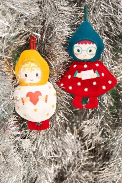 Lilliputiens Przytulanka bombka dwustronna elf - choinka czerwona