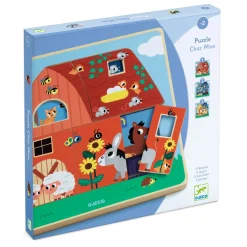 Djeco Puzzle dla najmłodszych, 3 plansze- gospodarstwo