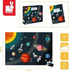 Janod Puzzle edukacyjne Układ słoneczny 100 elementów 5+