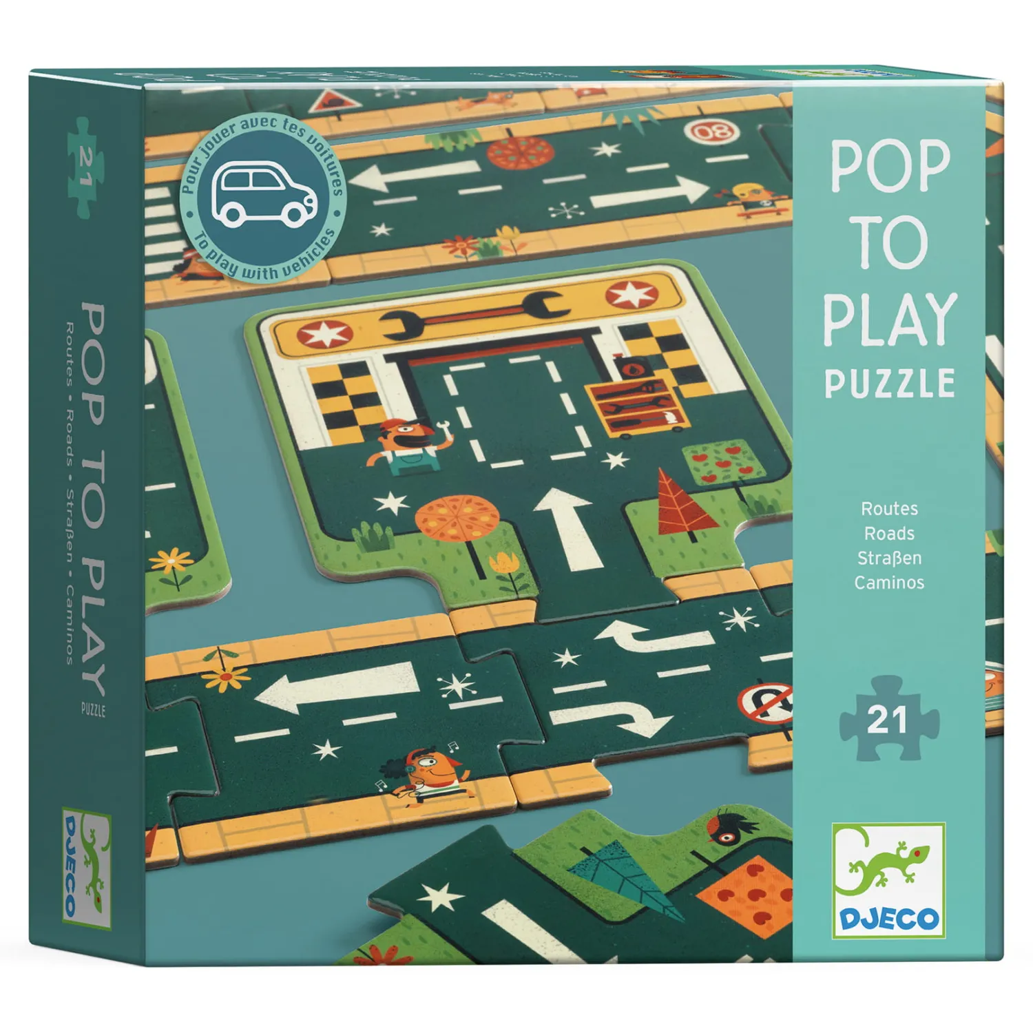 Djeco Puzzle kartonowe DROGI