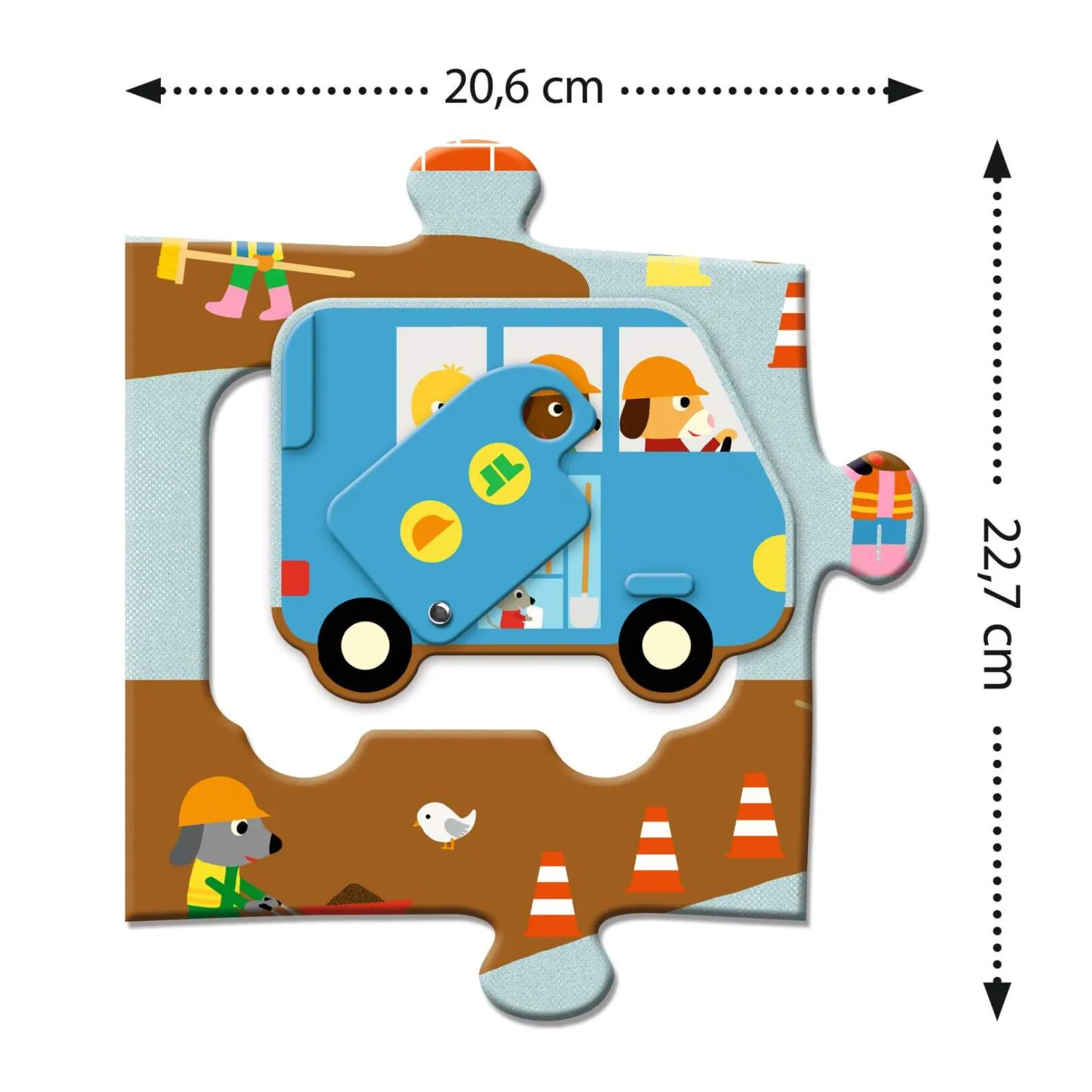 Djeco Puzzle kartonowe gigant PLAC BUDOWY