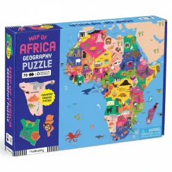 Mudpuppy Puzzle konturowe Mapa Afryki 70 elementów 5+