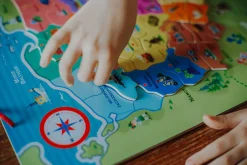 Janod Puzzle magnetyczne Mapa Polski 69 magnesów 7+