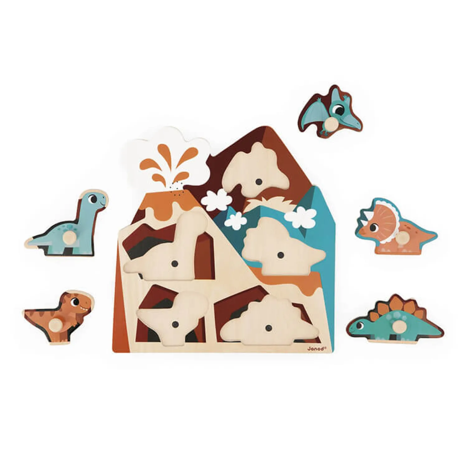 Janod Puzzle muzyczne Dinozaury 18m+