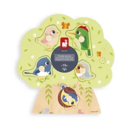 Janod Puzzle muzyczne Odgłosy ptaków 18m+