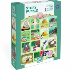 Djeco Puzzle opowieść - TRZY MAŁE ŚWINKI 35 el.