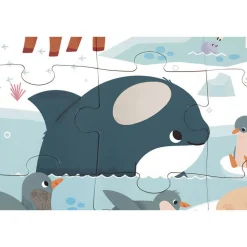 Janod Puzzle sensoryczne dotykowe Kraina polarna 20 el. 2+