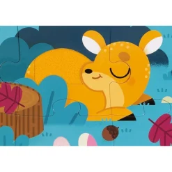 Janod Puzzle sensoryczne 20 elementów Leśne zwierzęta