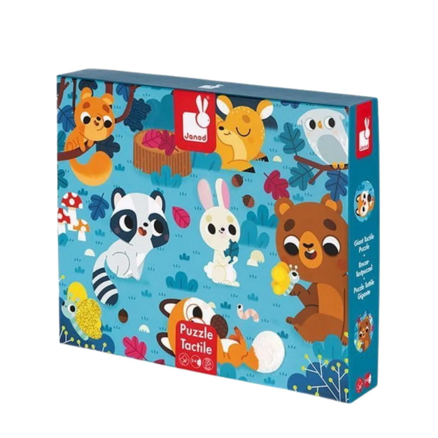 Janod Puzzle sensoryczne 20 elementów Leśne zwierzęta
