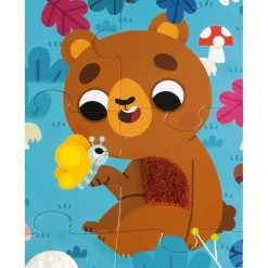 Janod Puzzle sensoryczne 20 elementów Leśne zwierzęta