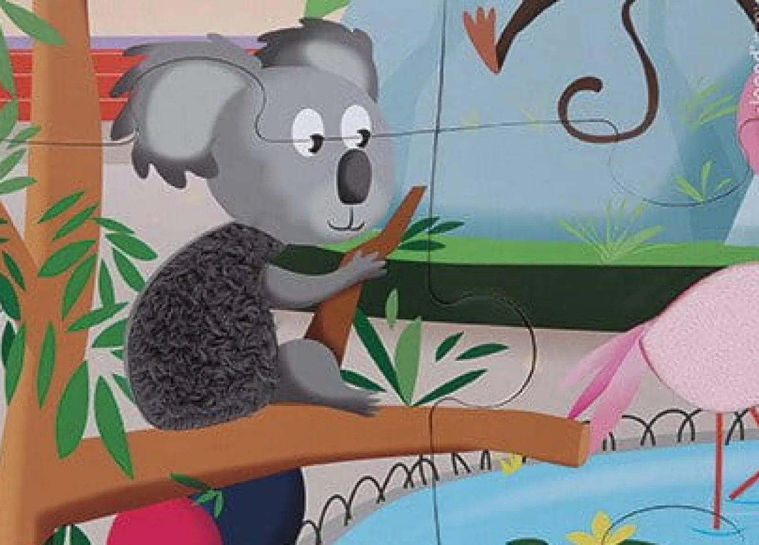 Janod Puzzle sensoryczne 20 elementów Wycieczka do zoo
