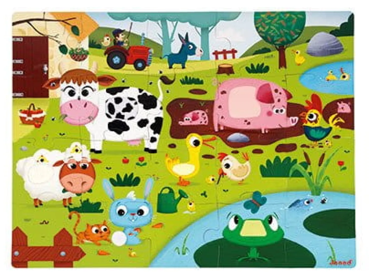Janod Puzzle sensoryczne 20 elementów Farma