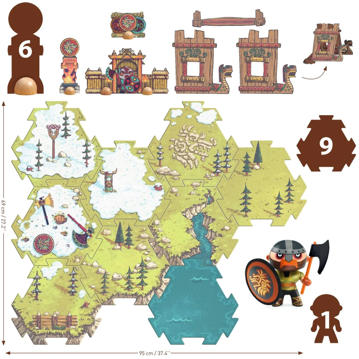Djeco Puzzle tekturowe Arty toys - BARBARIOUS