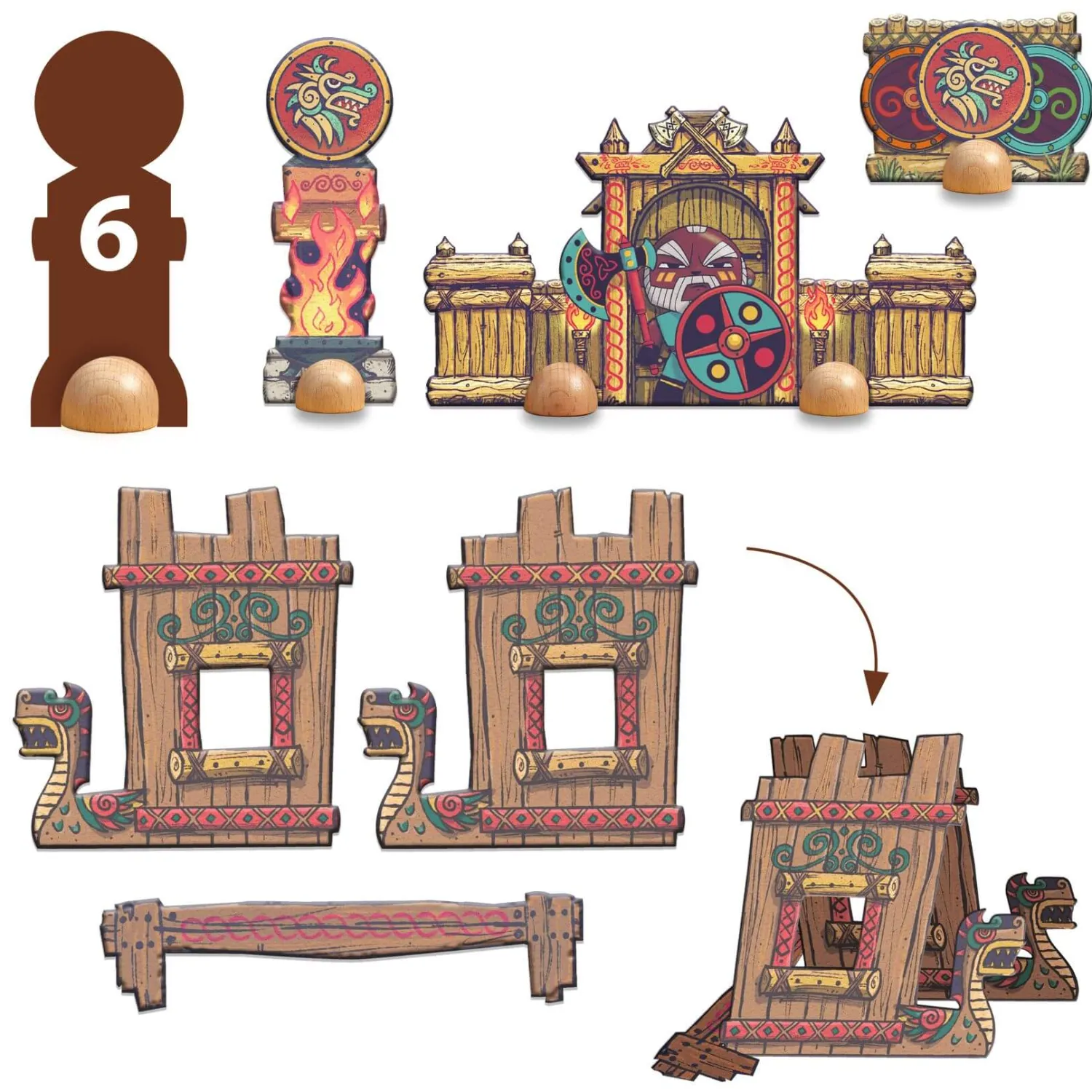 Djeco Puzzle tekturowe Arty toys - BARBARIOUS