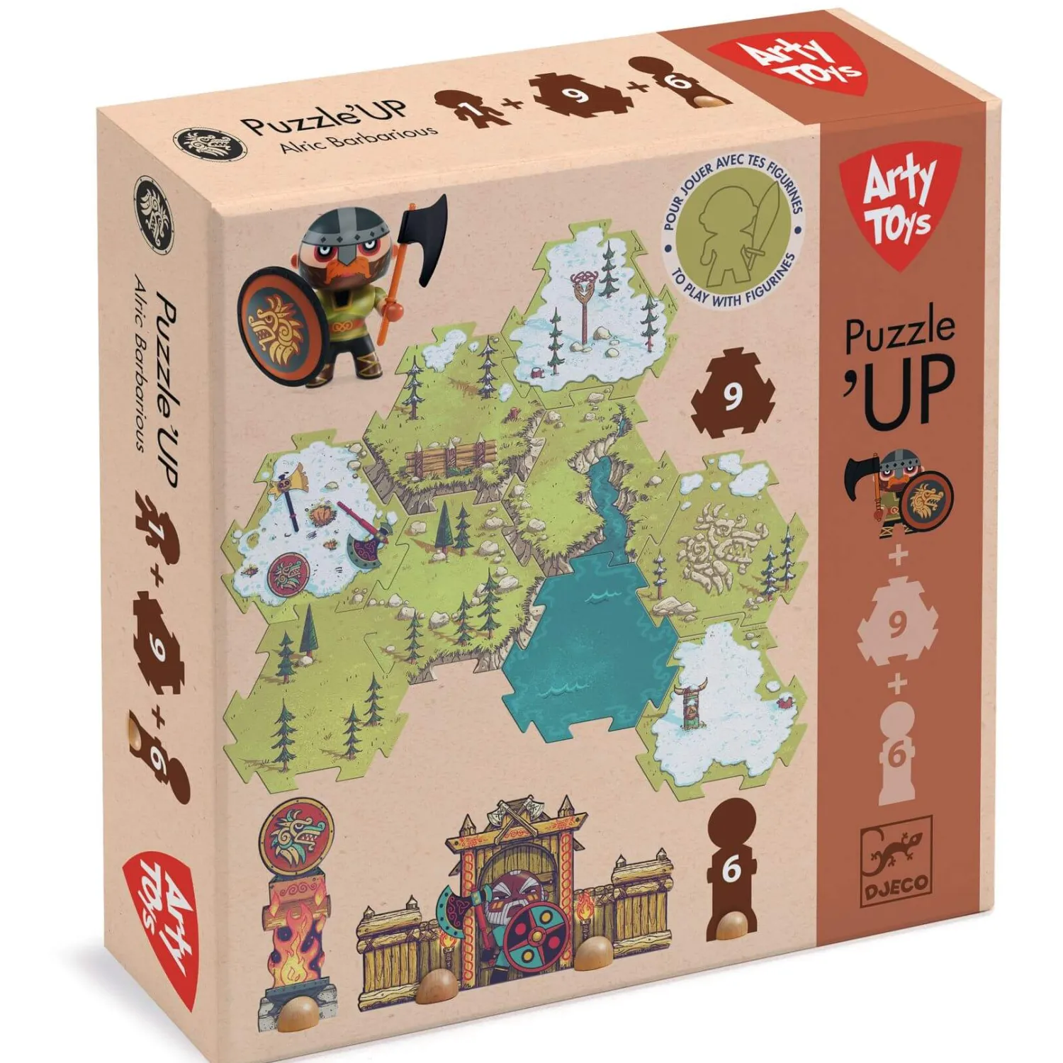 Djeco Puzzle tekturowe Arty toys - BARBARIOUS