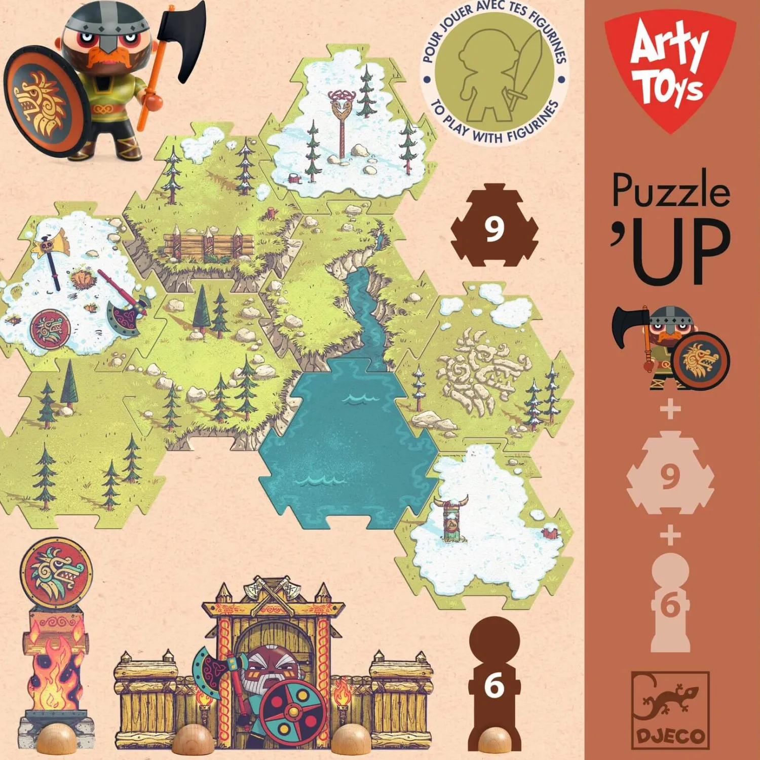Djeco Puzzle tekturowe Arty toys - BARBARIOUS