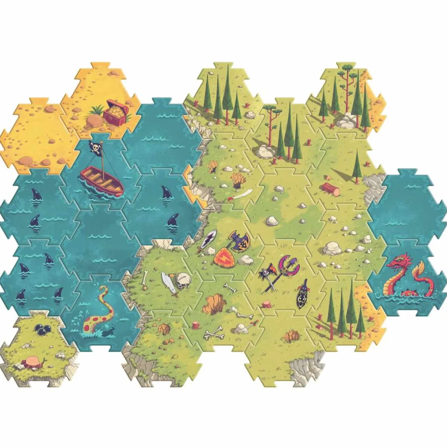 Djeco Puzzle tekturowe Arty Toys - BITWA