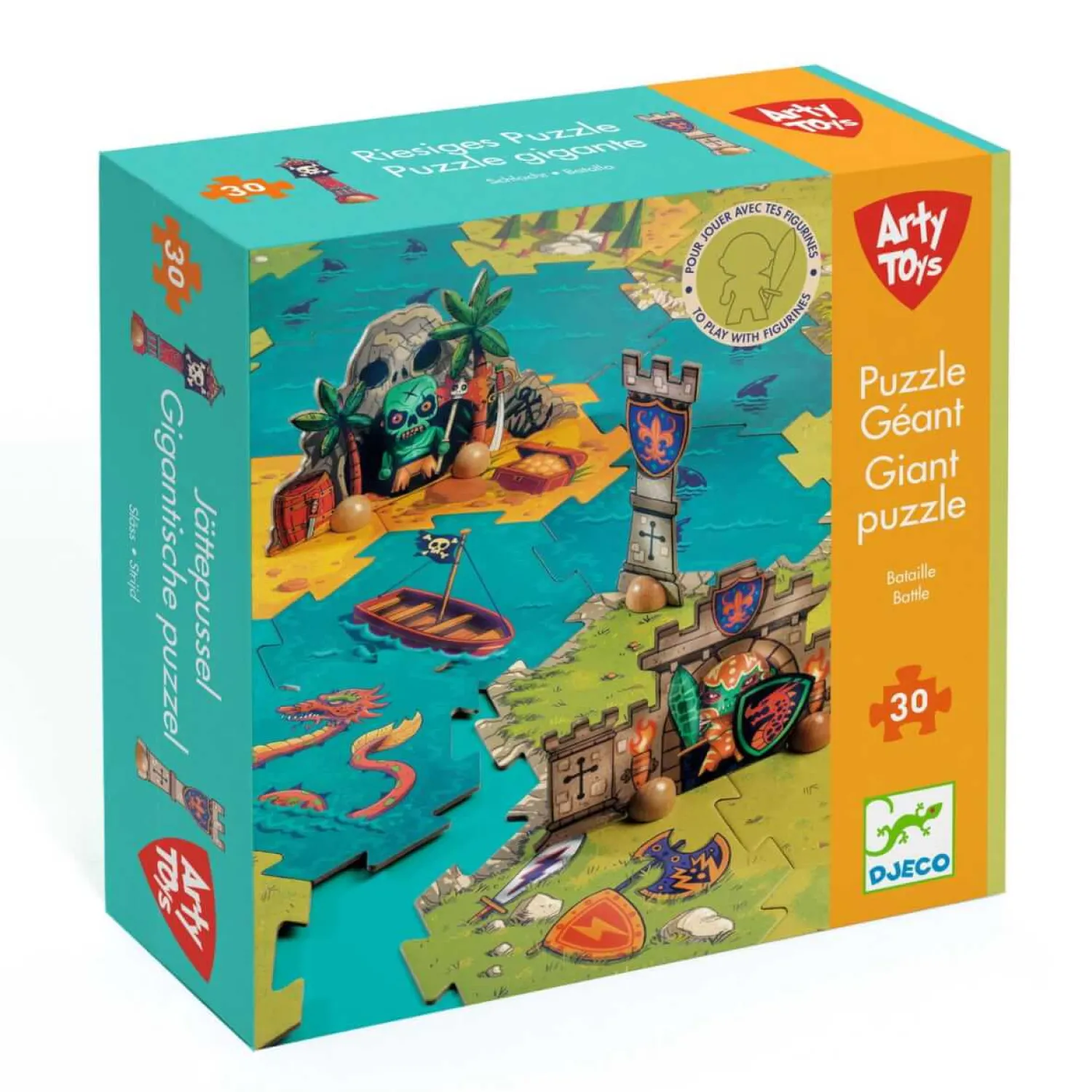 Djeco Puzzle tekturowe Arty Toys - BITWA