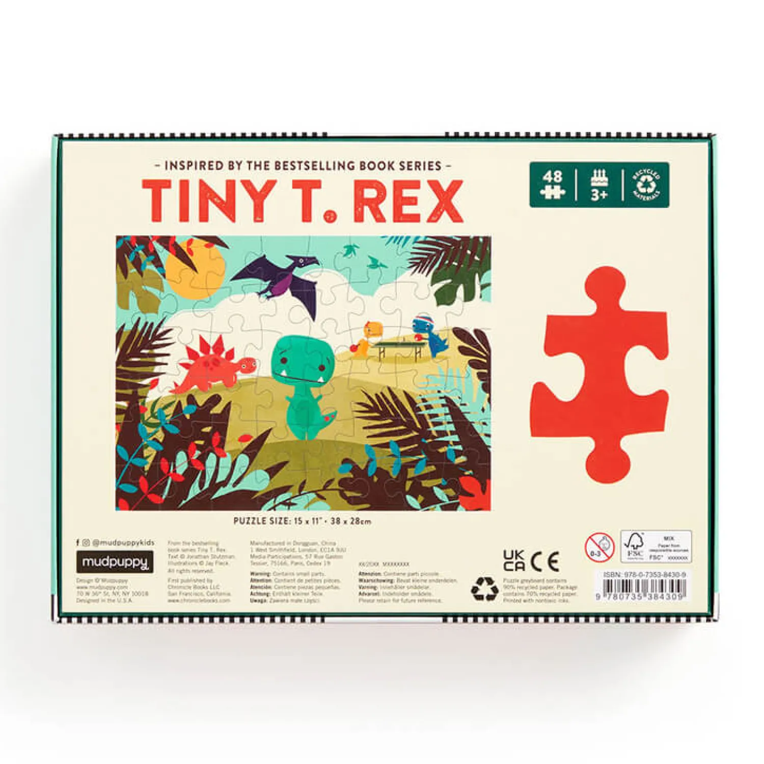 Mudpuppy Puzzle Tiny T.rex 48 elementów 3+
