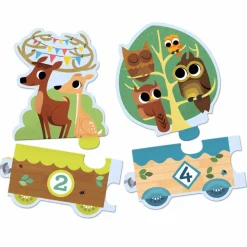 Djeco Puzzle trio LEŚNY POCIĄG 20 el.