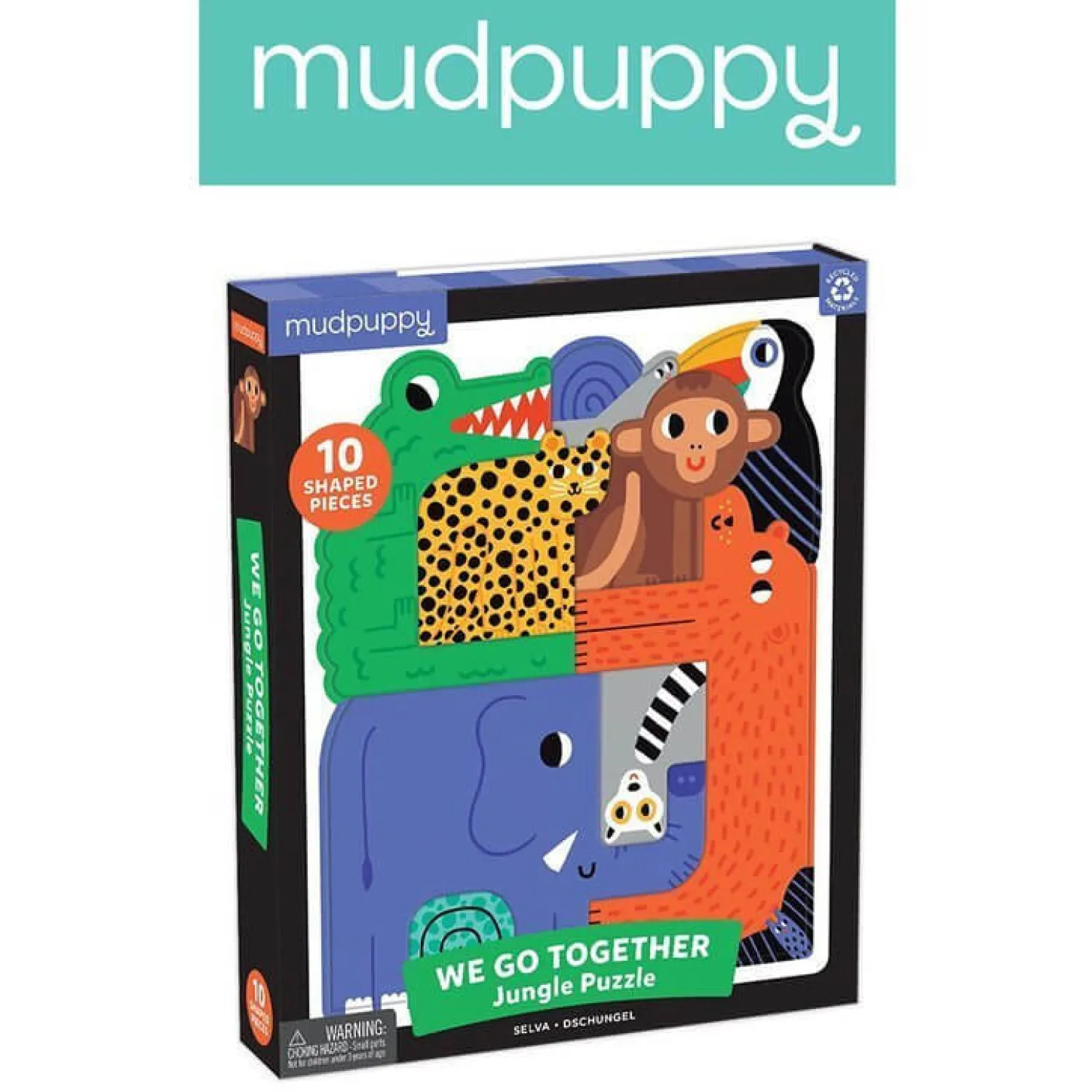 Mudpuppy Puzzle układanka Wszyscy razem Dżungla 10 elementów 3+