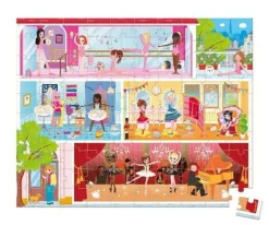 Janod Puzzle w walizce Akademia tańca 100 elementów 6+