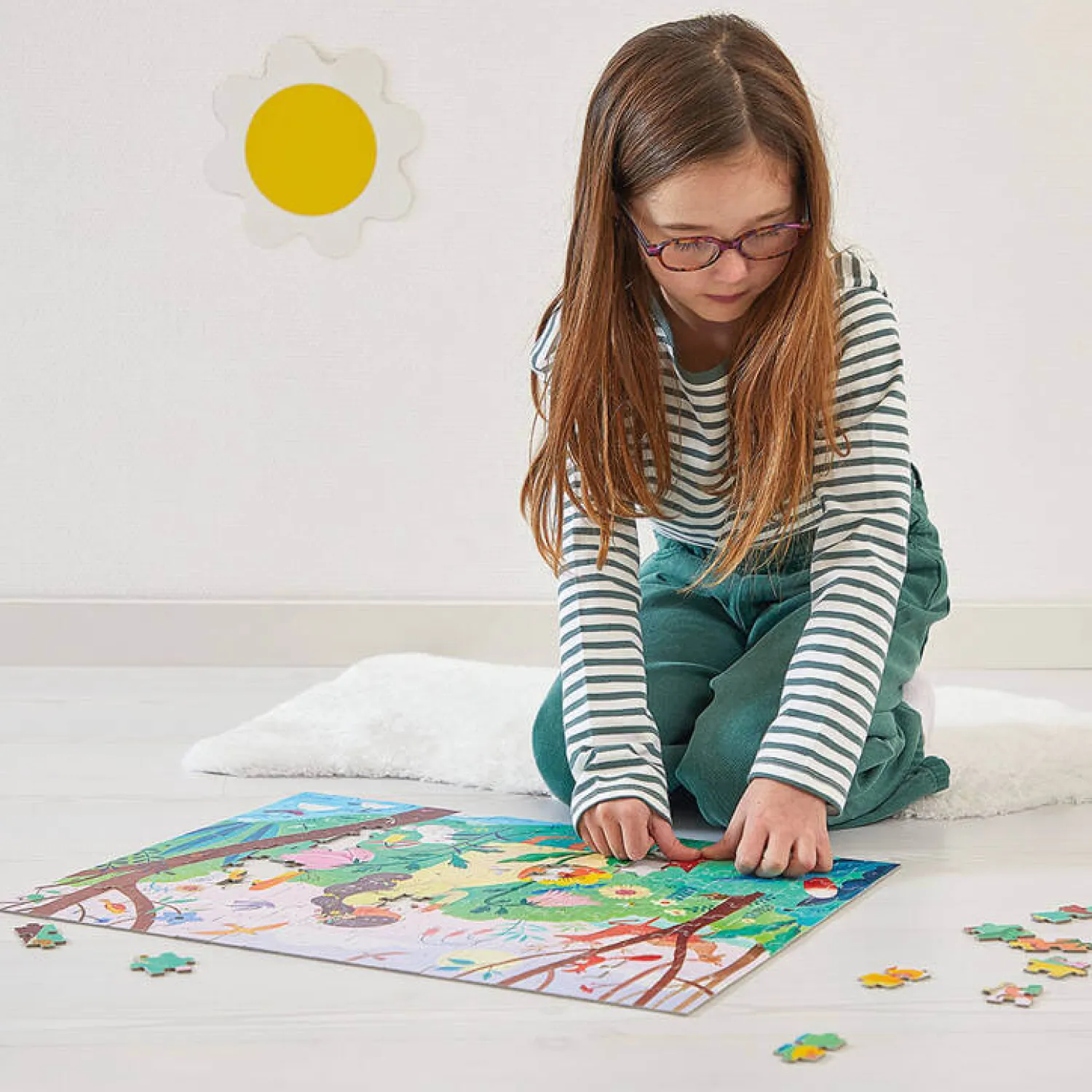 Janod Puzzle w walizce Matka natura 200 elementów