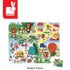 Janod Puzzle w walizce 4 pory roku 36 elementów 4+