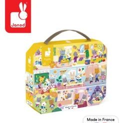 Janod Puzzle w walizce Rytm dnia 24 elementy 3+