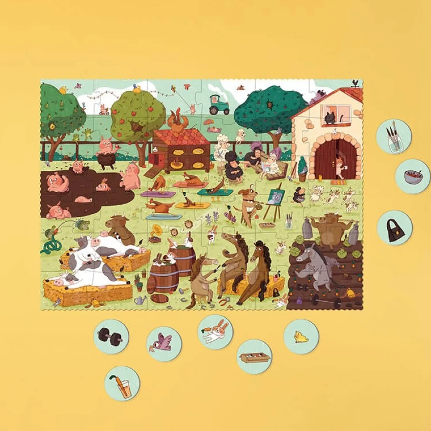 Londji Puzzle z grą obserwacyjną Farmtastick