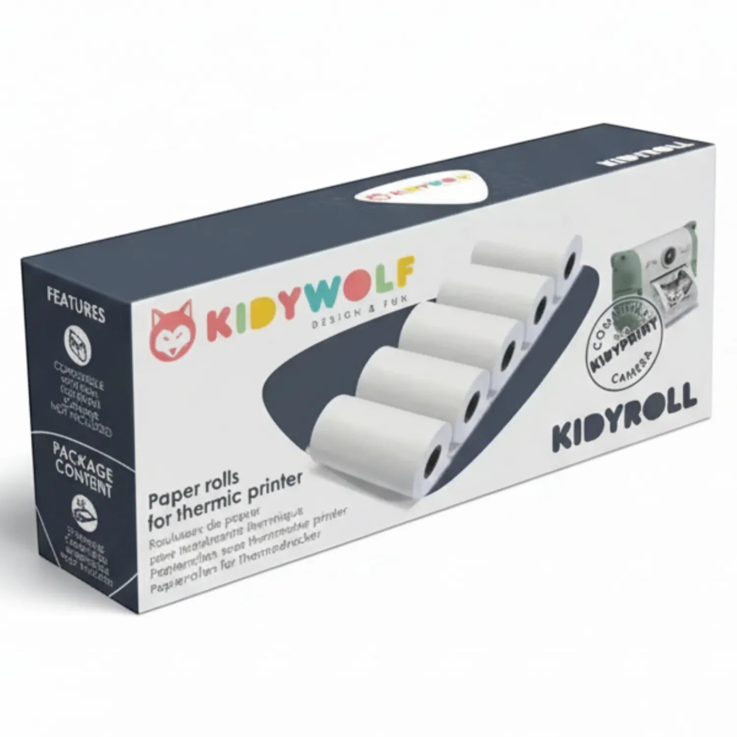 Kidywolf Rolki papieru termicznego do aparatu KIDYROLL